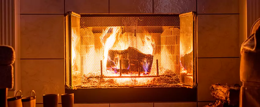 Mendota Hearth Landscape Fireplace Installation in Mount Clemens, Michigan