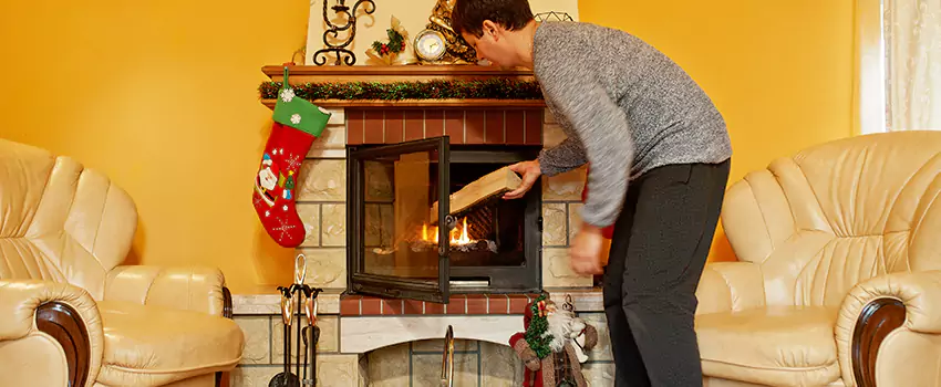 Rusted Metal Fireplace Restoration in Mount Clemens, Michigan